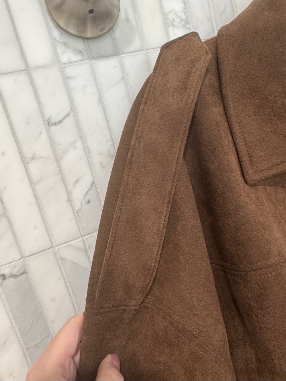 Zara Brown Suede Leather Bomber Jacket - Women's - Picture 3 of 6